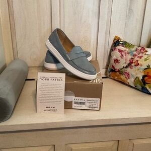 Patina Boardwalk Penny Loafers Glacier Blue – Women’s Size 8 $75